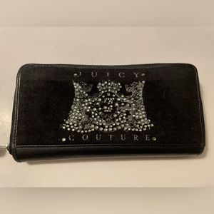 Juicy Couture Black Velour Wallet